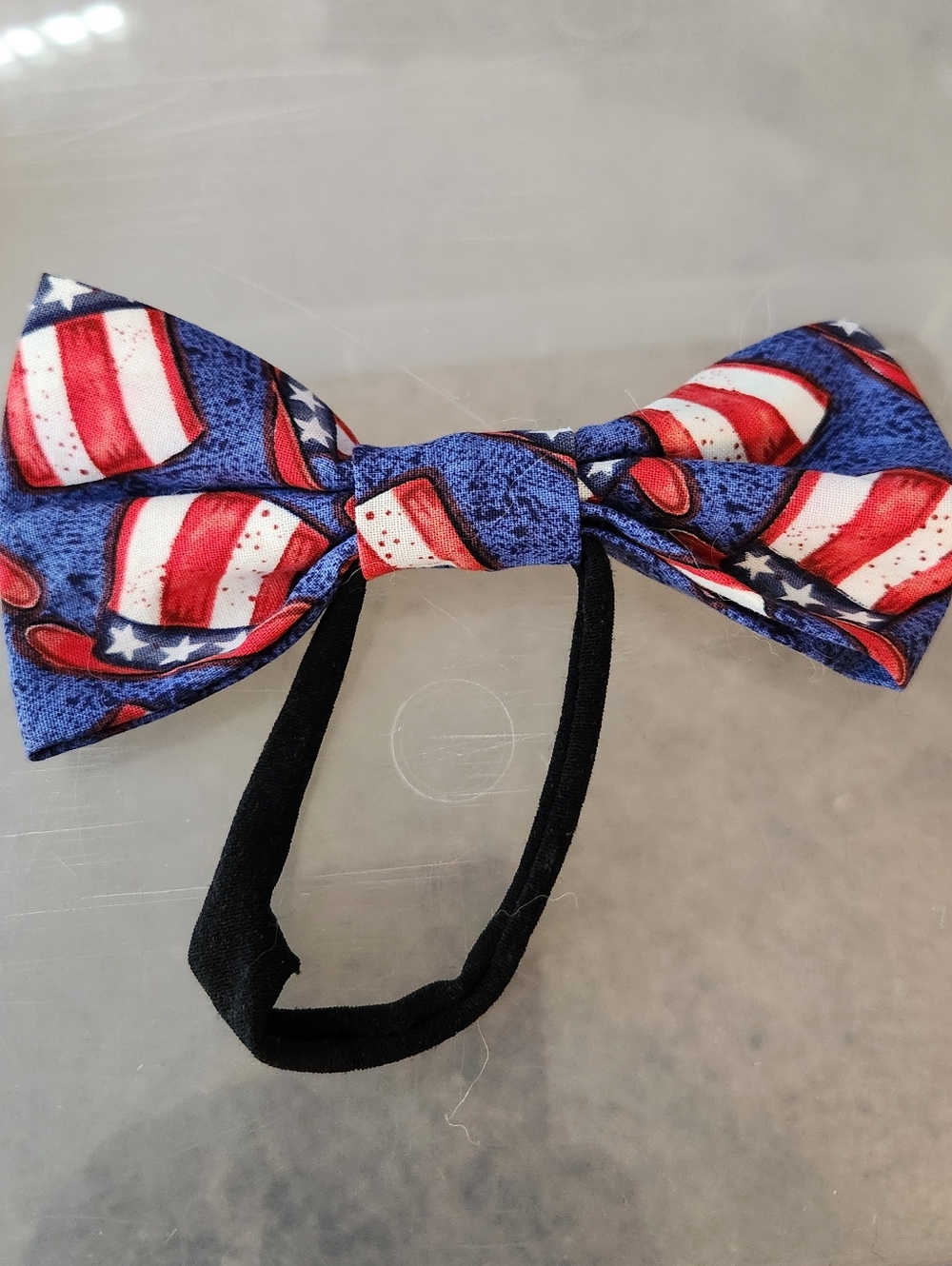 Patriotic Blue Bow Headband for Kids Or Pet¤ Custom Made